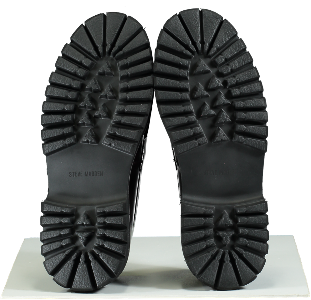 Steve Madden Burgundy Leather Tassel Loafers UK 11