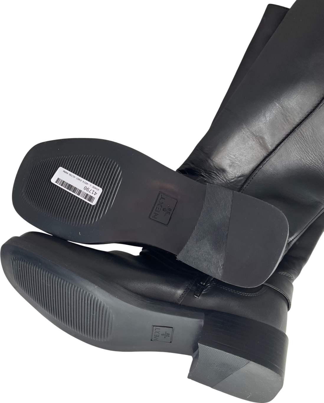 Next Black Buckle Knee High Boots UK 5 EU 38 👠