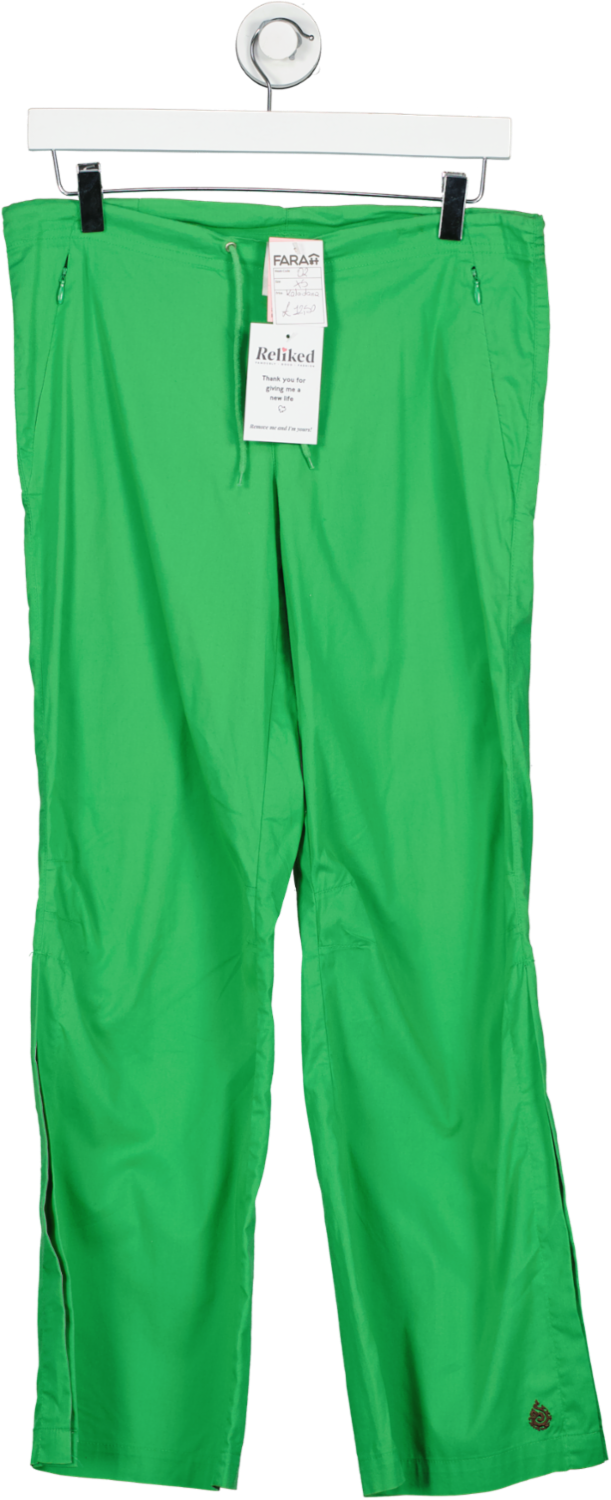 kaladanda Green High Waisted Slit Trousers UK XS