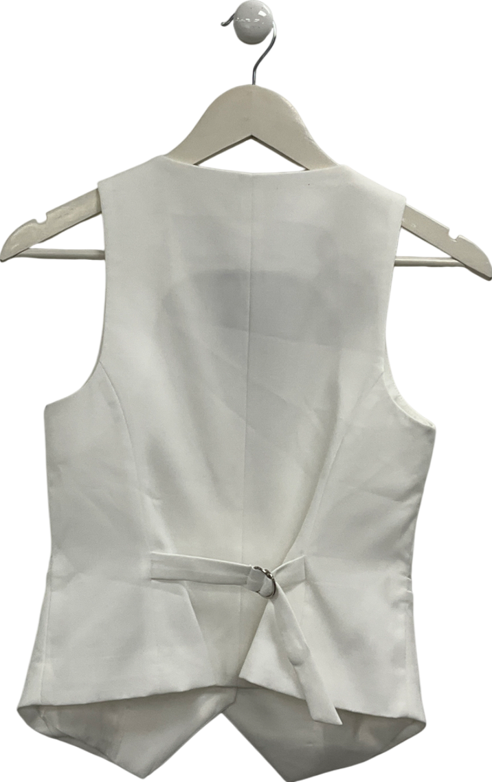 BOA White Boxy Waistcoat UK XS