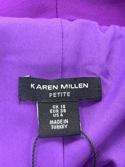 Karen Millen Purple Petite Coat UK 10