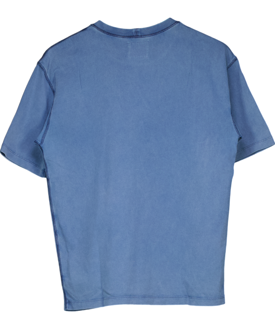 Drake's Mid - Blue Crew Neck T-shirt UK M