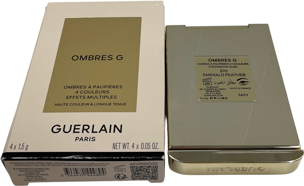 Guerlain Eyeshadow Quad Multi-effect, High Colour & Long Wear 870 Emerald Feather 4x1.5g