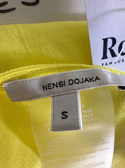 Nensi Dojaka Yellow Asymmetric Mini Skirt  UK S