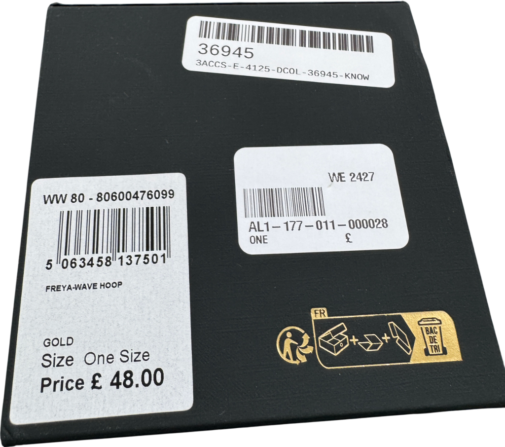 REISS Yellow Freya Wave Hoop Earrings,yellow Gold One Size