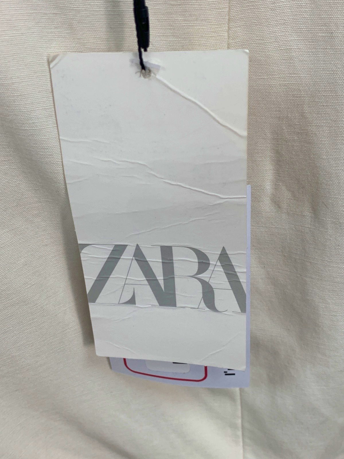 Zara White Puff Sleeve Mini Dress M