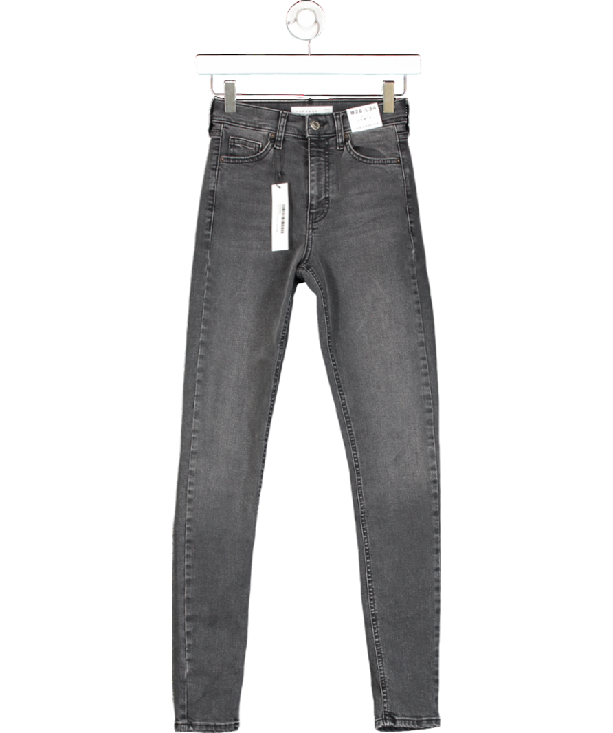Topshop Grey High Waist Jamie Skinny Jeans L34 W26