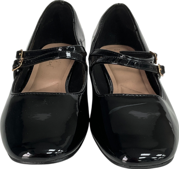 New Look Black Double Strap Ballet Pumps UK 5 EU 38 👠