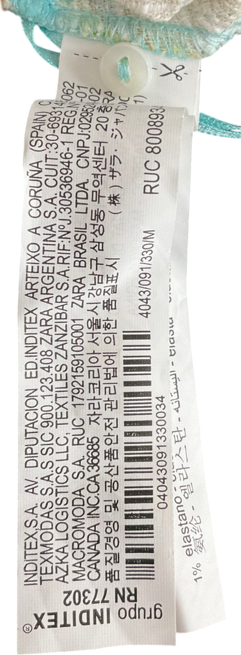 ZARA Multicoloured Halter Neck Backless Top UK M