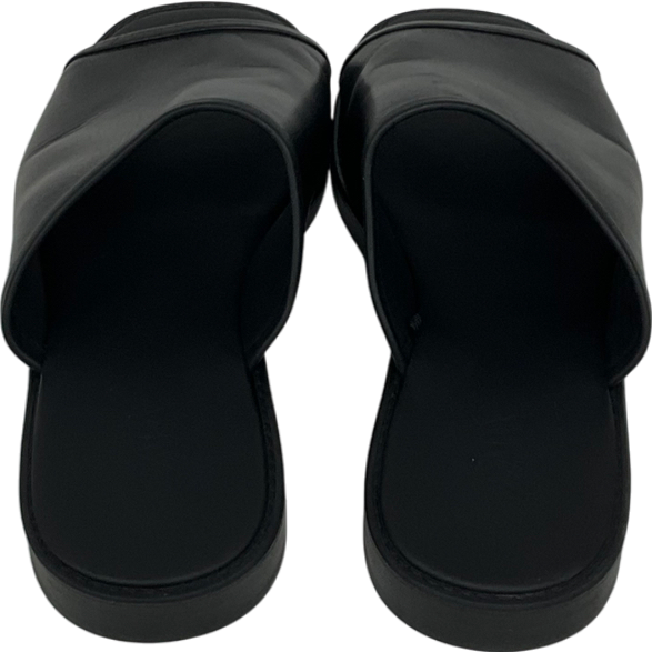 ZARA Black Leather Sandals UK 9 EU 43 👞