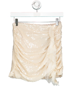 En Saison Nude Sequin Mini Skirt UK XS