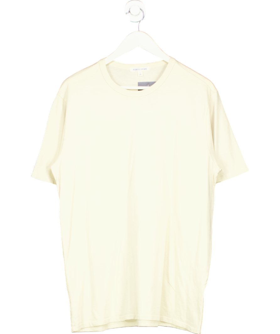 Forty Five Beige 100% Cotton T-shirt UK L
