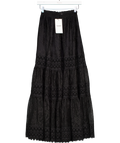 Charo Ruiz Ibiza Black Simet Long Skirt UK S