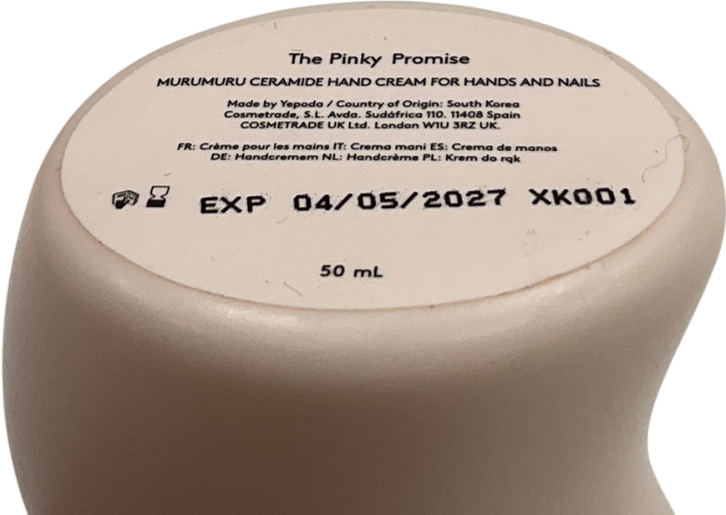 Yepoda The Pinky Promise Hydrating Ceramide & Murumuru Butter Hand Cream 50ml