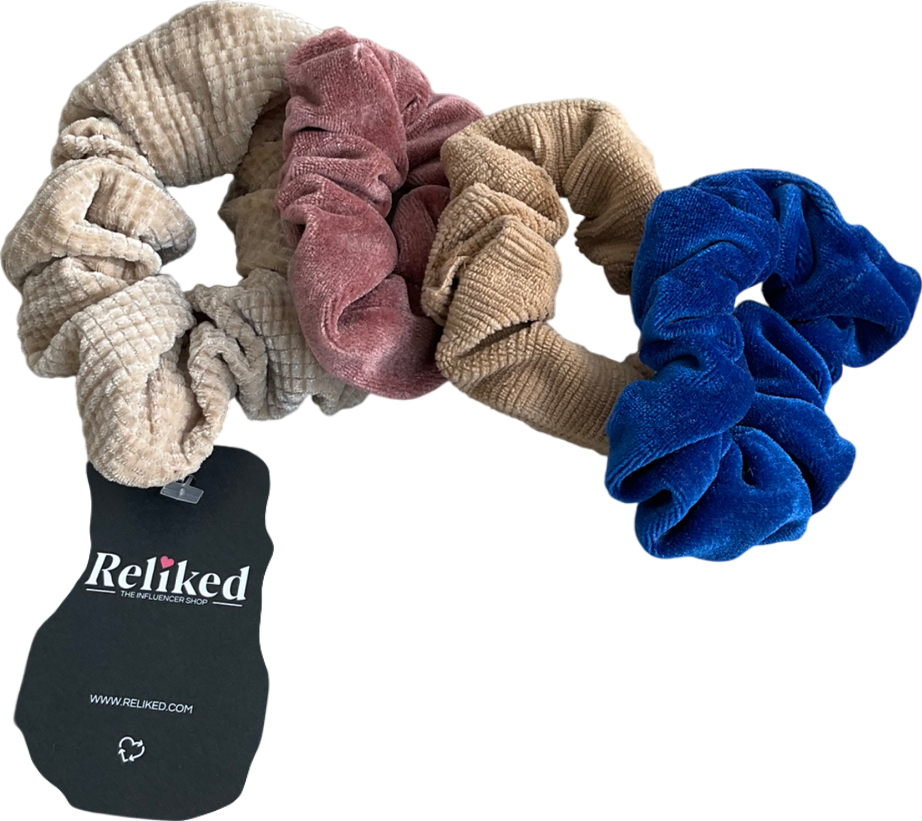 Multicoloured Velvet Scrunchies One Size
