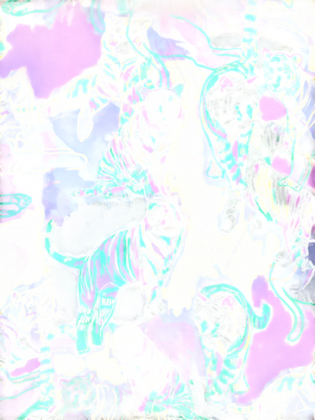 Pull&Bear Multicoloured Vibrant Tiger Print Shirt UK L