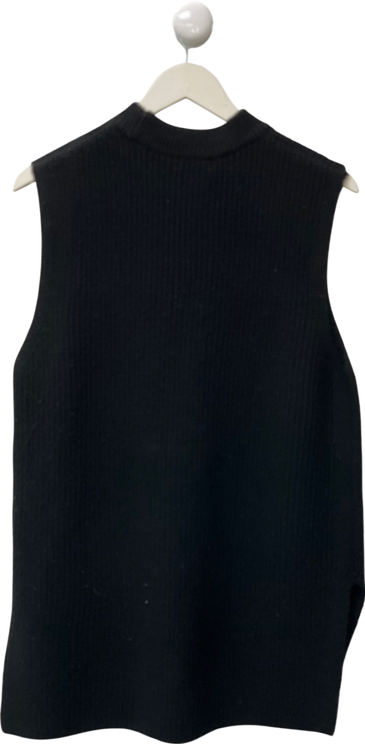 H&M Black Rib-knit Sweater Vest UK S