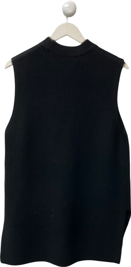 H&M Black Rib-knit Sweater Vest UK S