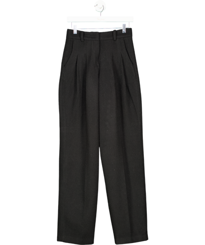 FRANKIE SHOP Black Pleated High Waist Trousers UK XS