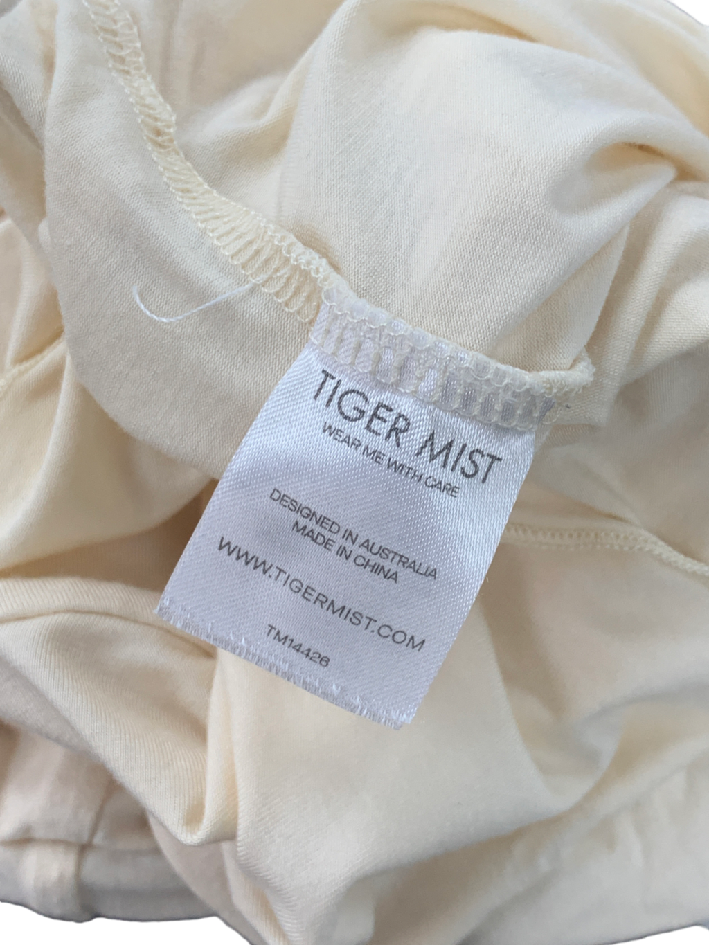 Tiger Mist Cream Crop Top UK XS