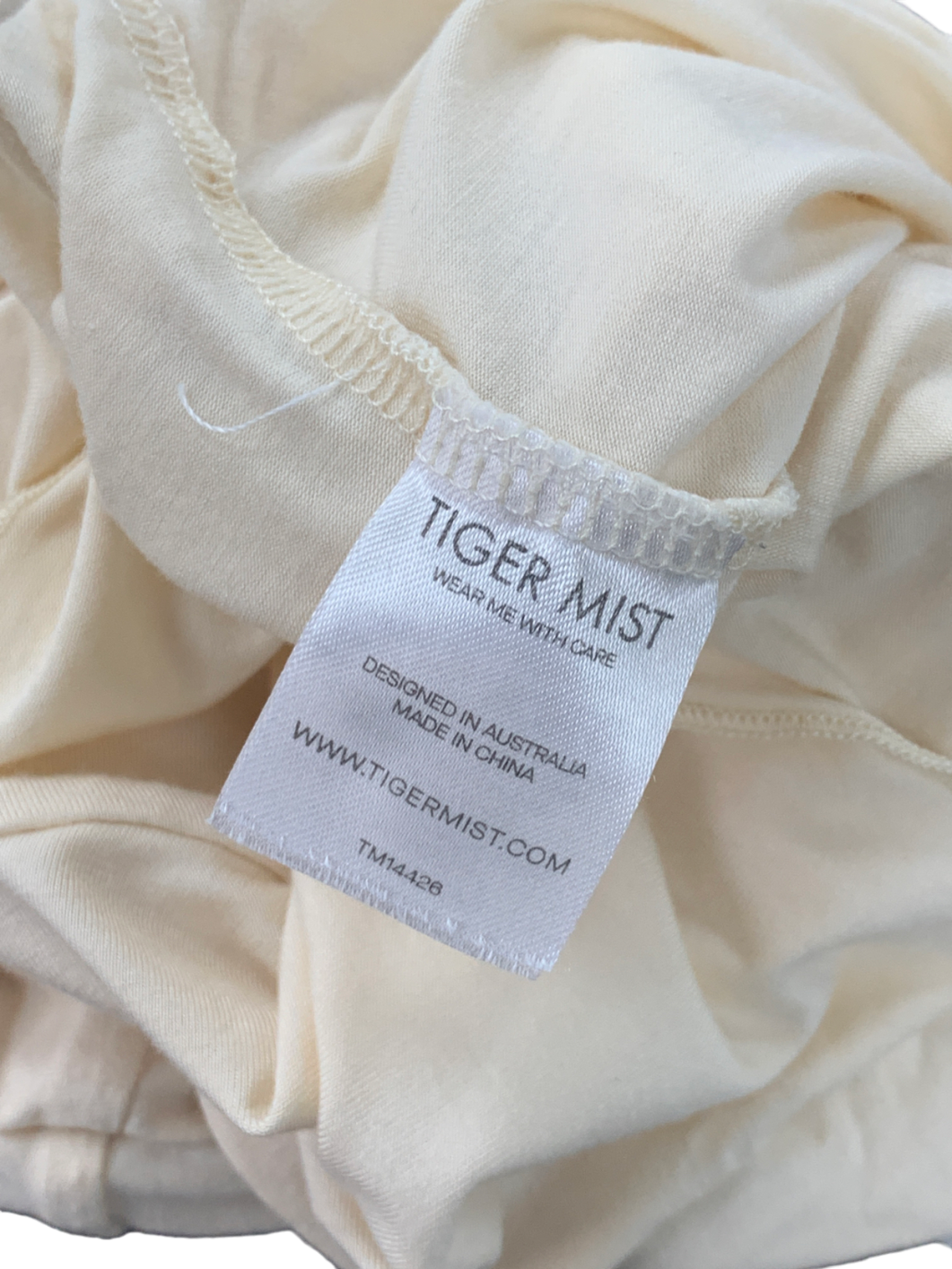 Tiger Mist Cream Crop Top UK XS