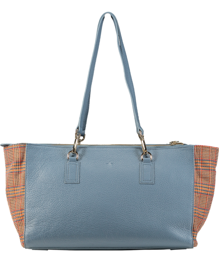 Meg & Bee Blue Leather / Multi Burford Mini Slouchy Tote