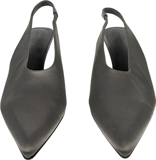 & Other Stories Grey Satin Slingback Pumps UK 7 EU 40