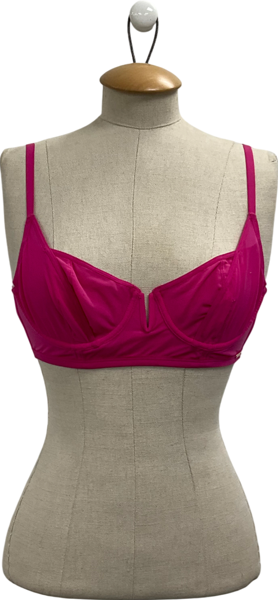 Savage X fenty Pink See Thru U Unlined Balconette Bra UK 34B
