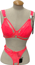 boux Pink Bouxtique Darlah Plunge Bra & Darlah Crotchless Thong UK 32C