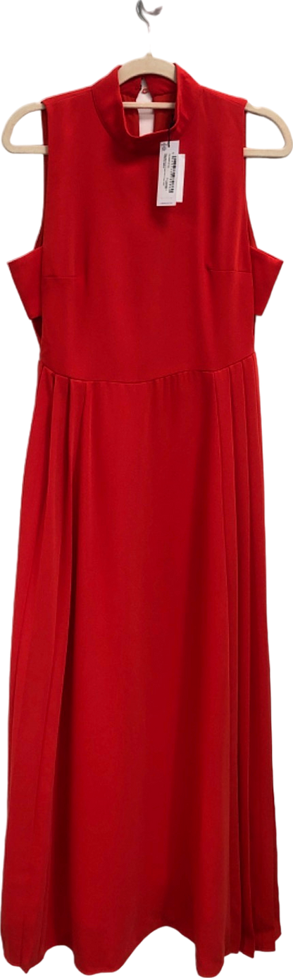 Karen Millen Red Sleeveless Midi Dress UK 6