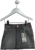 Mint Velvet Grey Glitter Trim Denim Skirt 3 Years