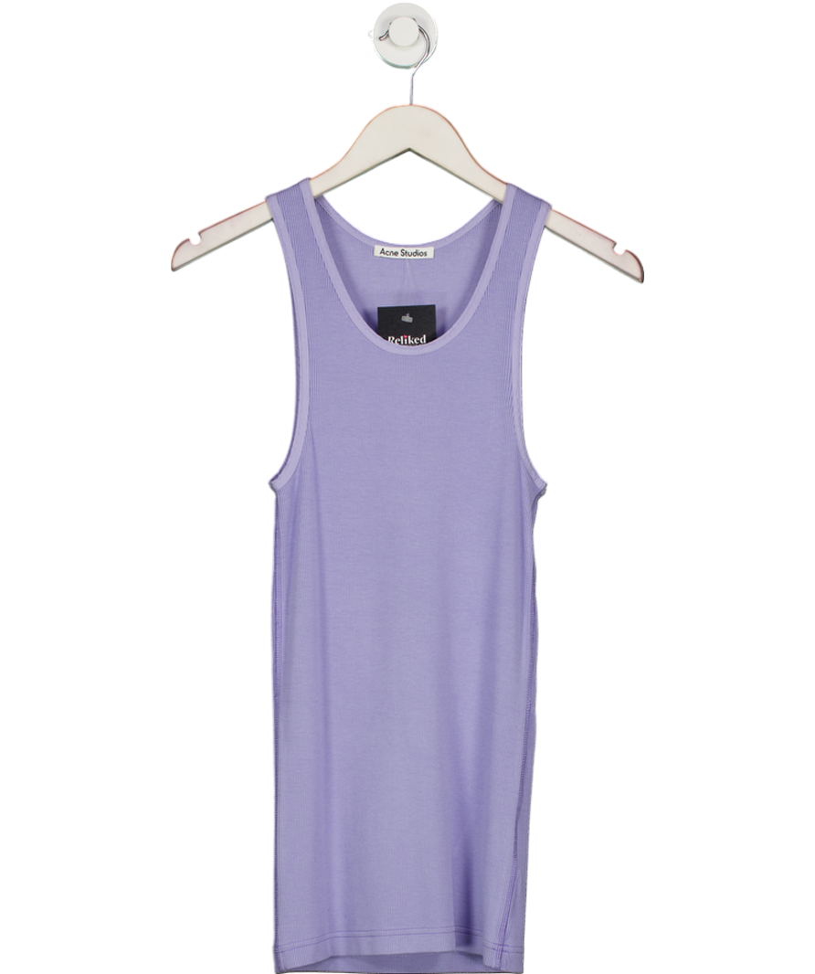 Acne Studios Lilac Ribbed Longline Tank UK XS