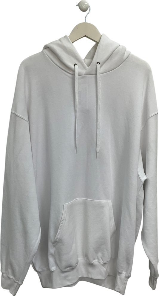 Fruit of the Loom White Classic Hoodie UK XXXL