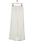 Serena Bute White Satin Boyfriend Trouser With Contrast Side Stripe UK XS