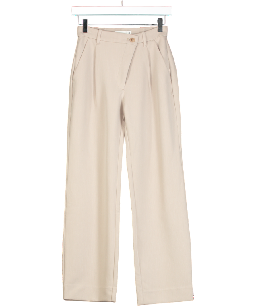 Abercrombie & Fitch Beige Button Detail Suit Trouser W24