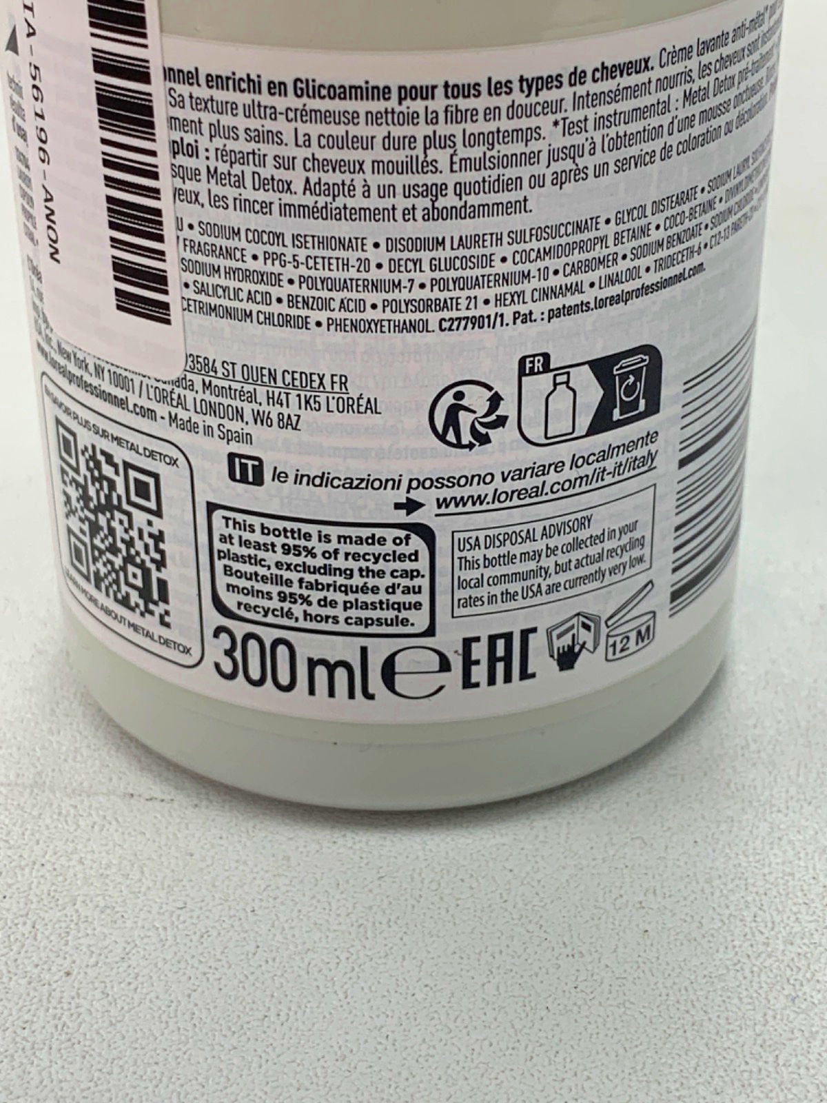 L'Oréal Professionnel Metal Detox Shampoo 300ml