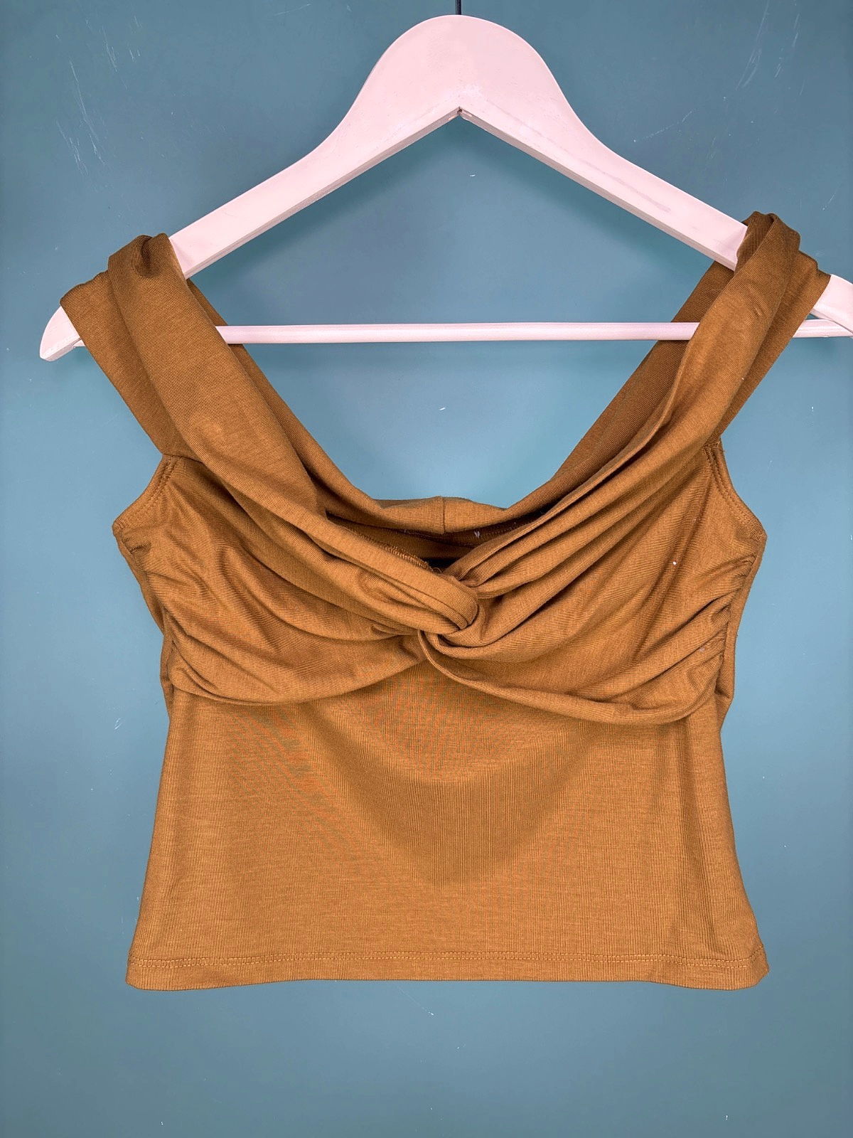 Reformation Bronzed Twist Front Top UK M