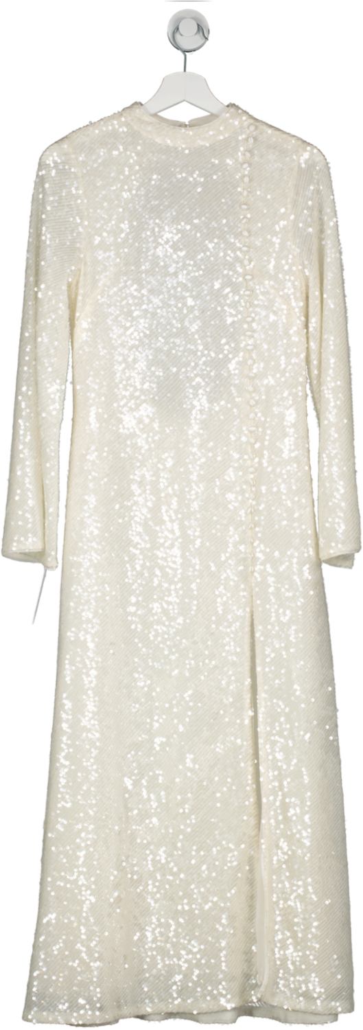 Ilta White Sequin Lena Dress UK 8