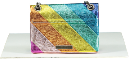 Kurt Geiger Multicoloured Metallic Rainbow Leather Kensington Bag