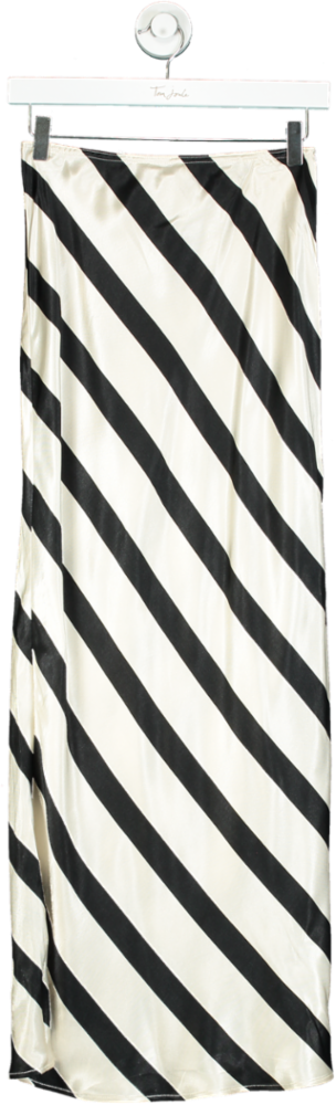 Topshop Black & White Striped Skirt UK 8