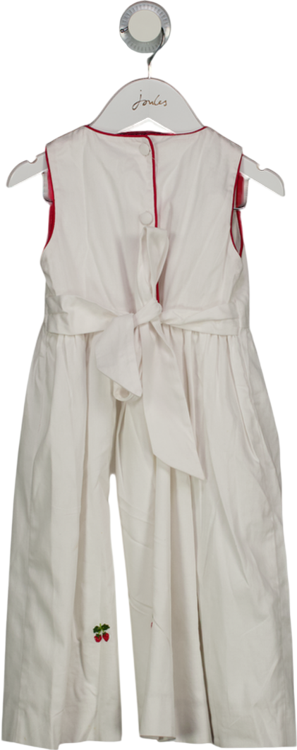Annafie White Embroidered Strawberries Dress 2 Years