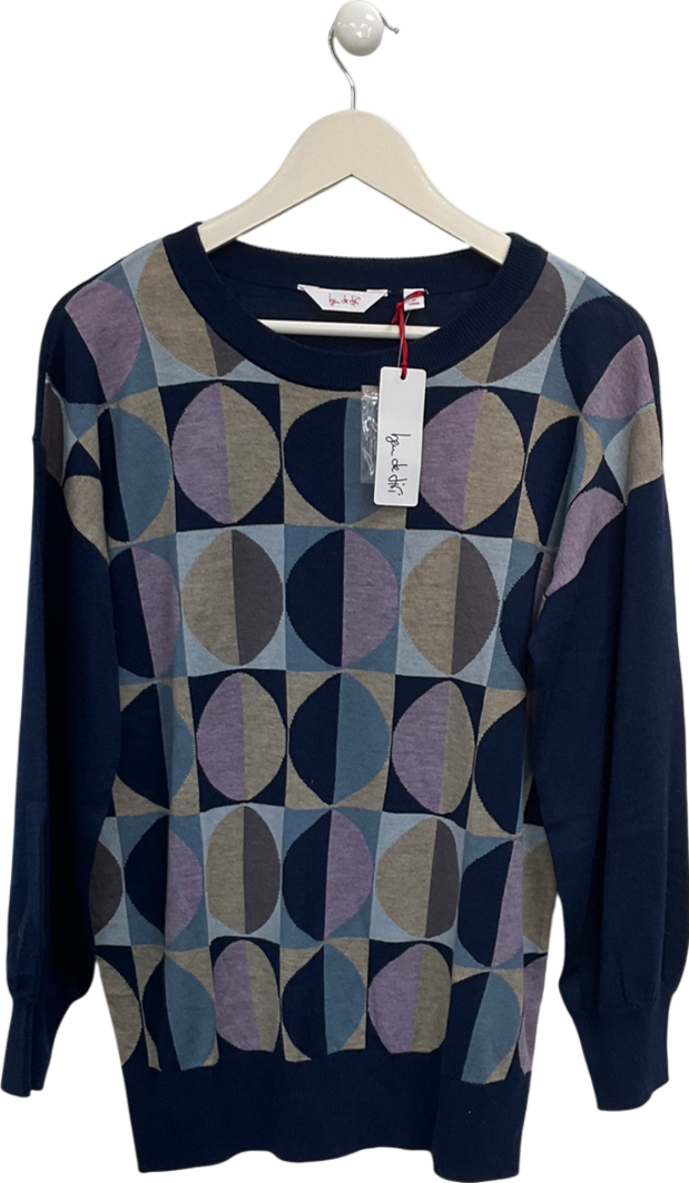 Ben De Lisi Blue Patterned Jumper UK M