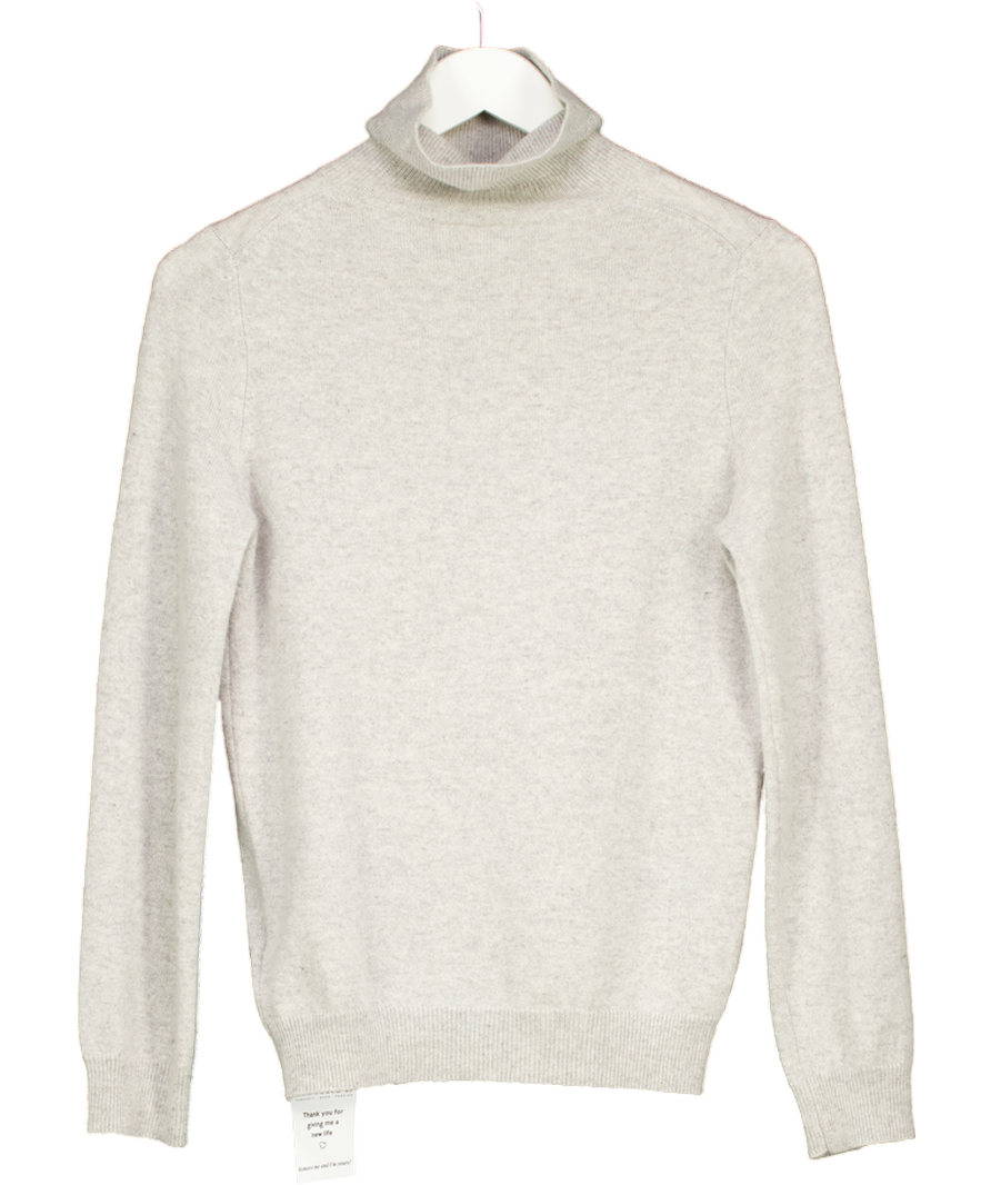 M&S Grey Air-yarn Roll Neck Jumper UK 8