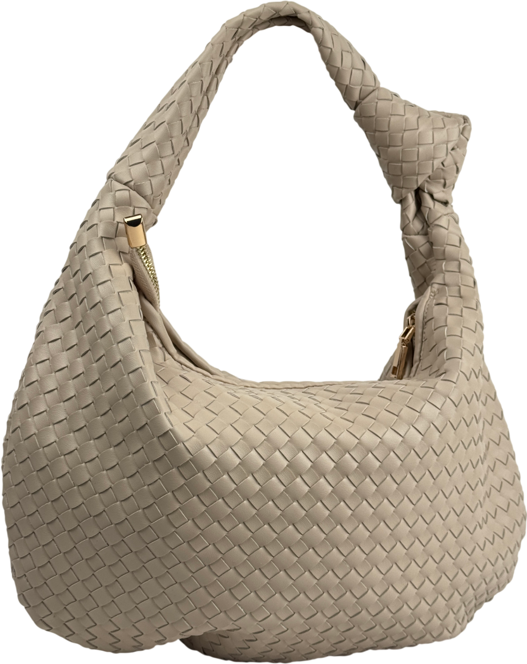 MELI BIANCO Beige Larissa Woven Faux-leather Shoulder Bag