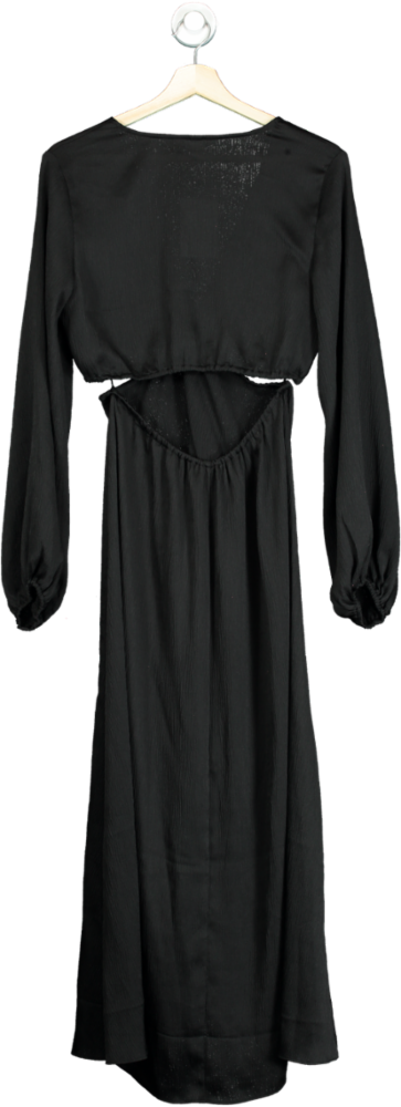 H&M Black Long Sleeve Maxi Dress EU 40 UK 12