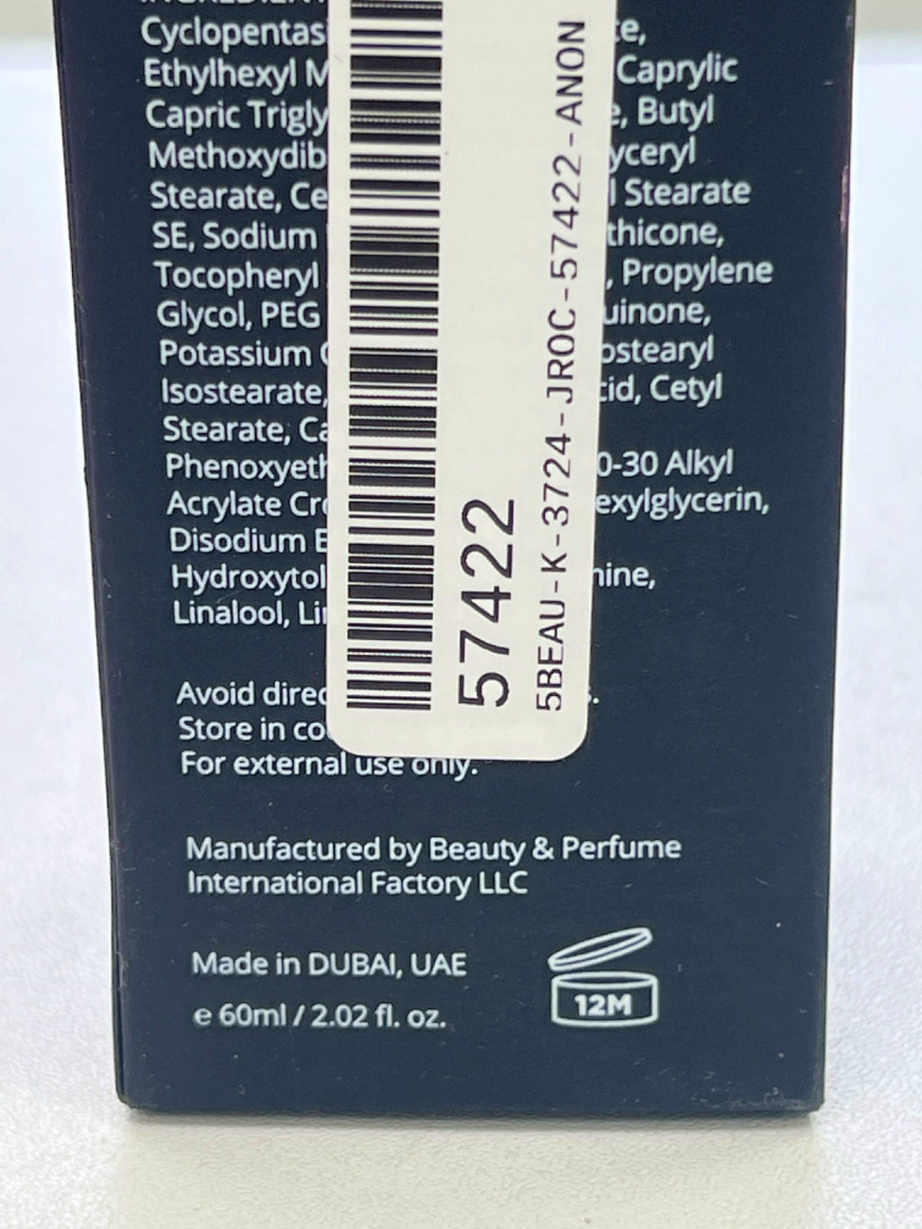 Obsidian Moisturiser SPF20  60ml