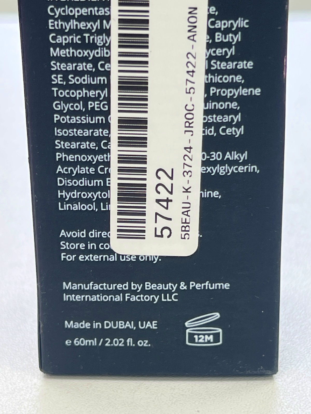 Obsidian Moisturiser SPF20  60ml