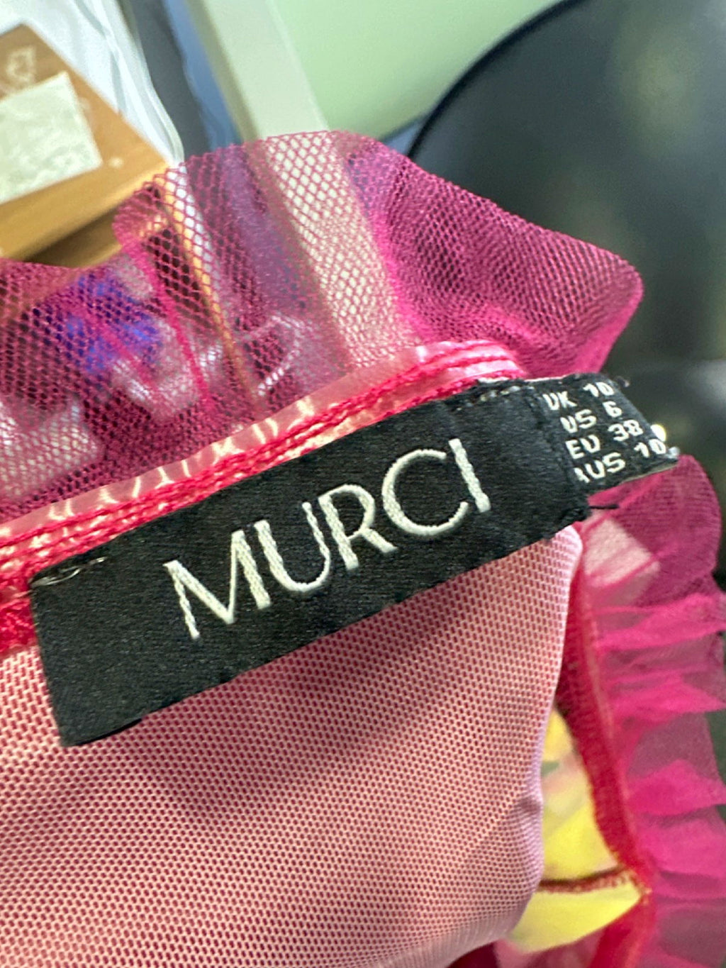 Murci Pink/Yellow Tie Dye Crop Top & Maxi Skirt Co-ord Set UK 10