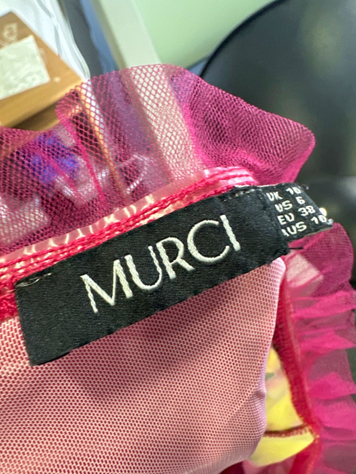 Murci Pink/Yellow Tie Dye Crop Top & Maxi Skirt Co-ord Set UK 10