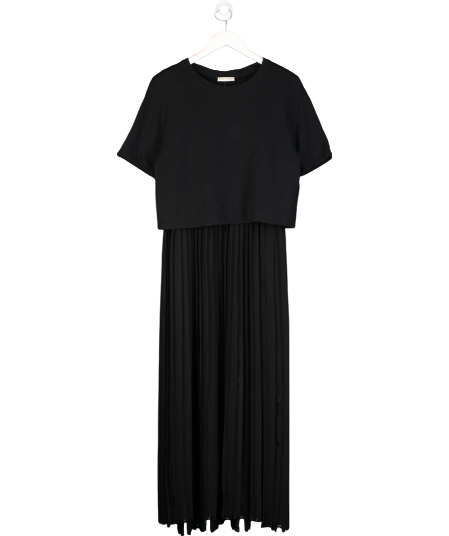 Each x Other Black Tee & Pleated Slip Dress UK XS